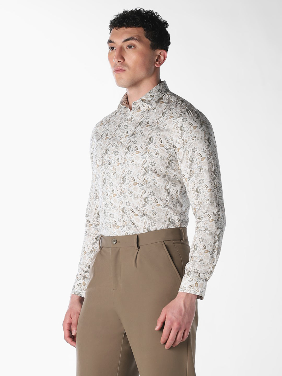 Cotton Floral Print Shirt