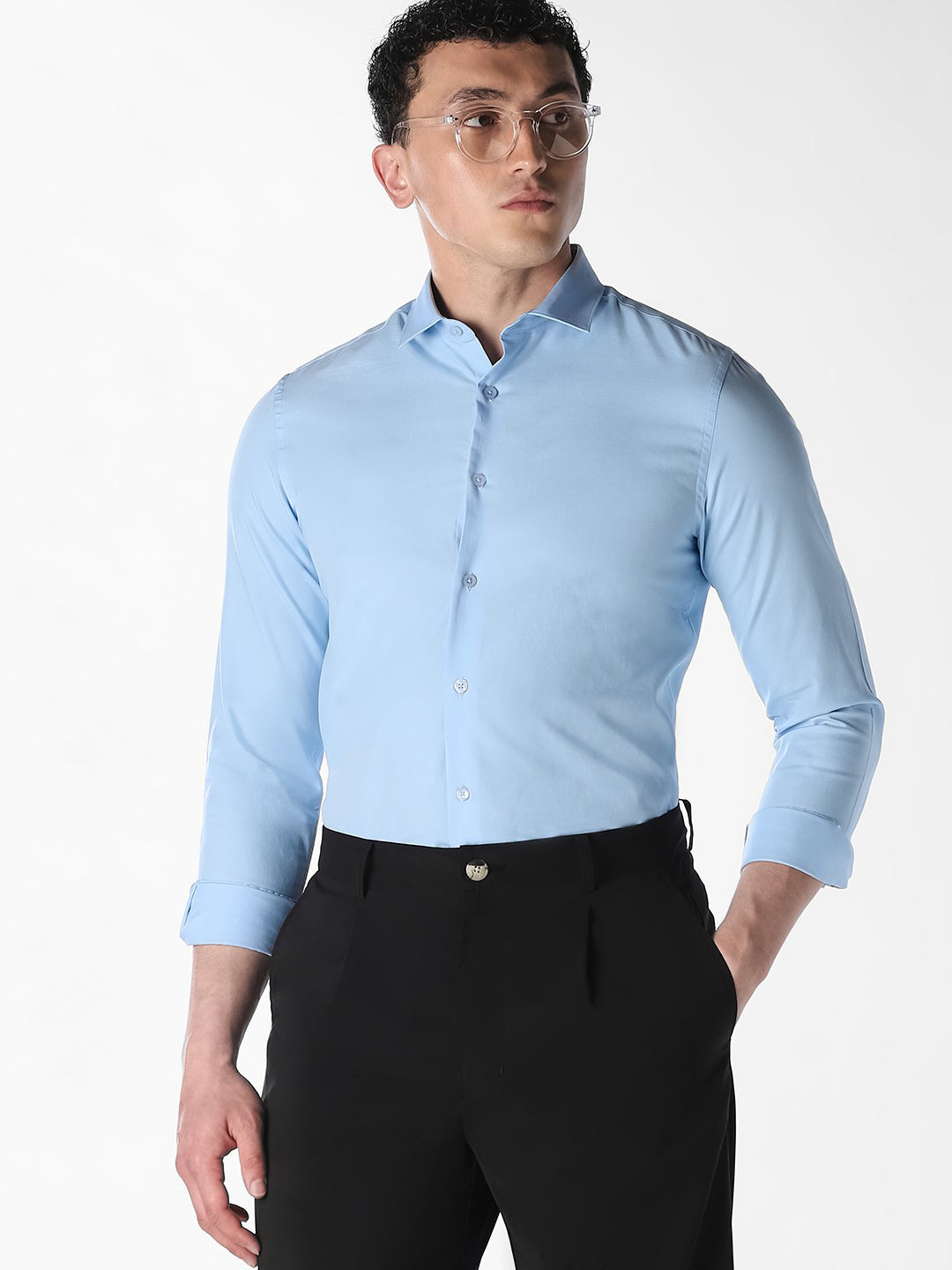 Light Blue Cotton Shirt - S