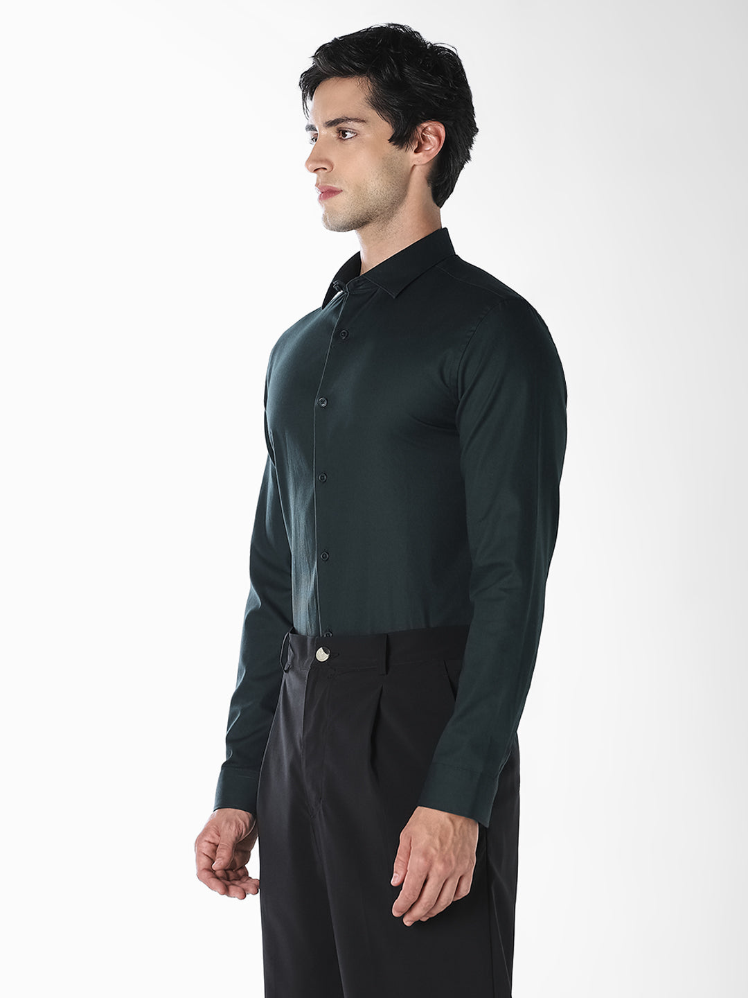 Dark Green Slim Fit Formal Shirt