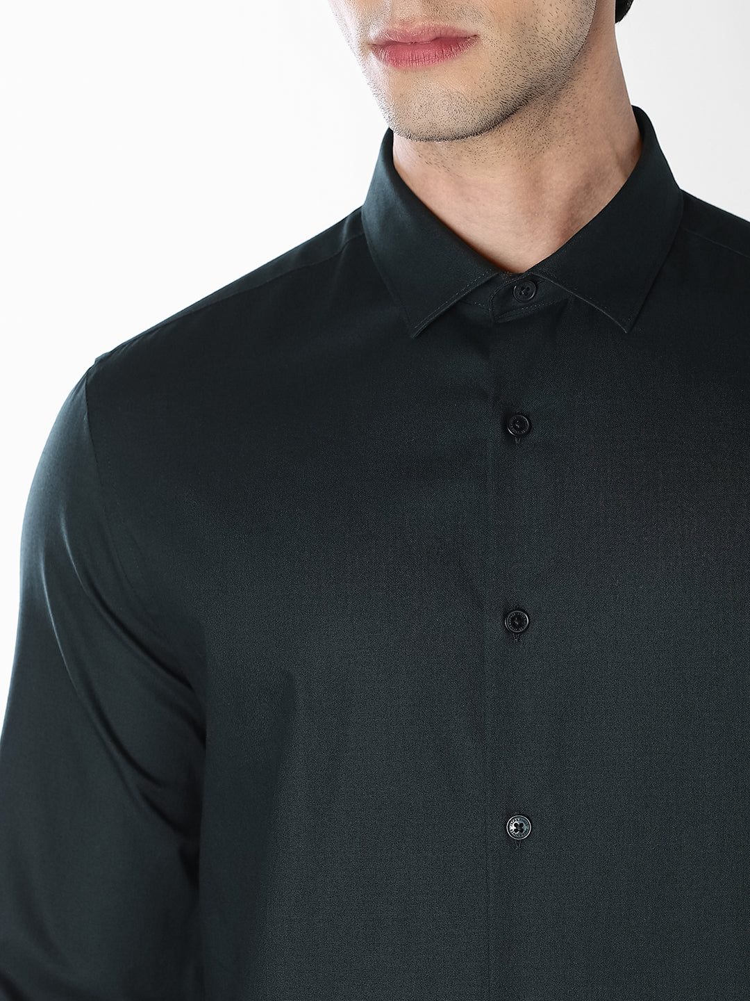 Dark Green Slim Fit Formal Shirt