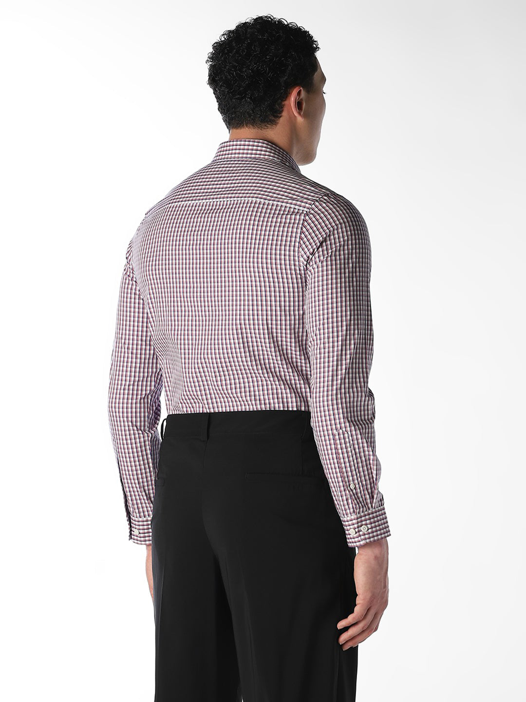 Pink Check Full Sleeves Shirt