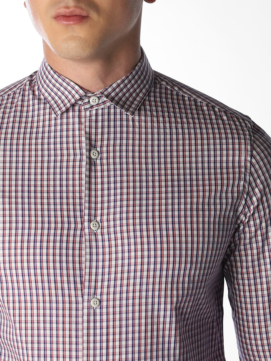 Pink Check Full Sleeves Shirt