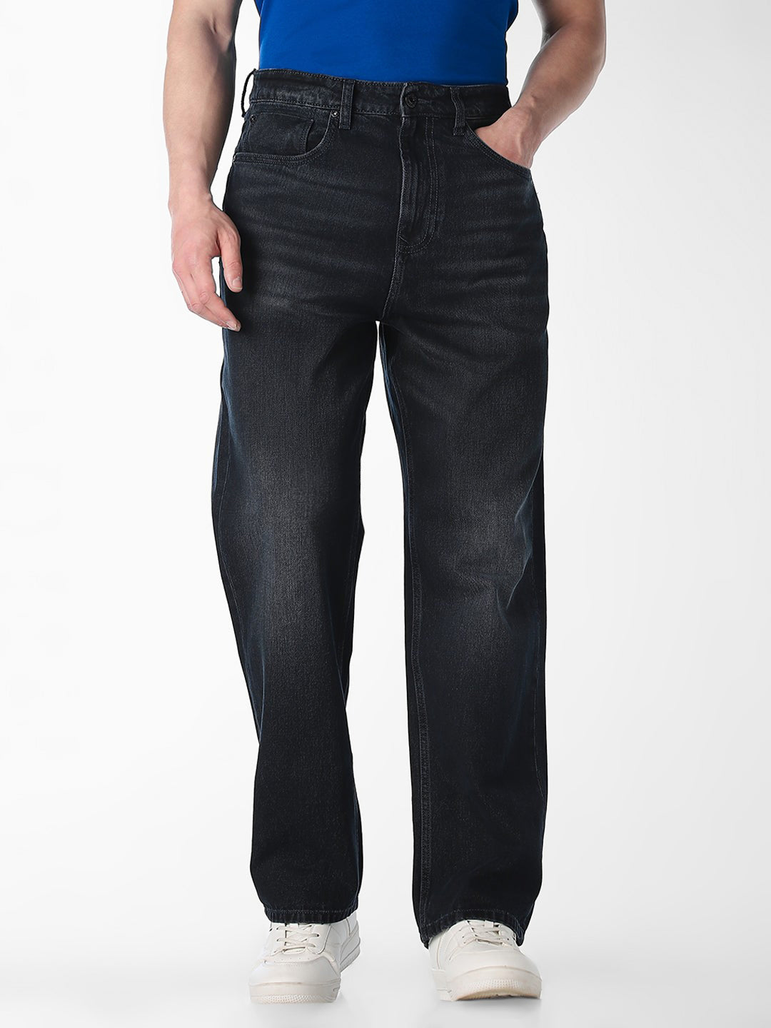 Dark Blue Dario Loose Fit Jeans - 28/30