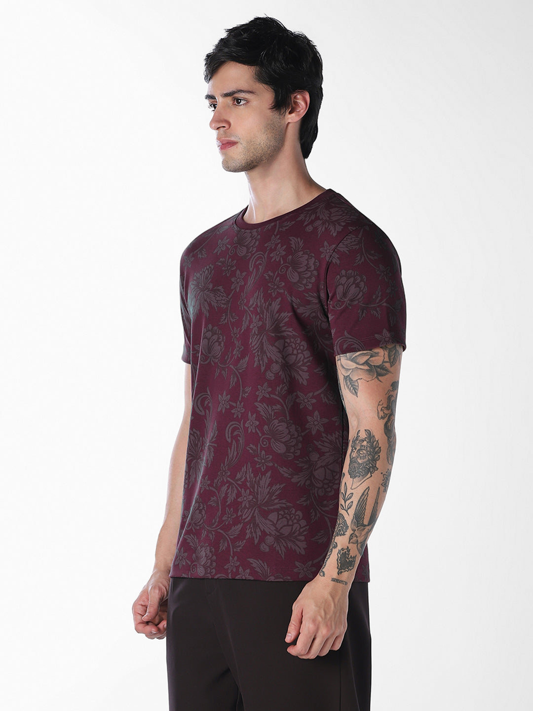 Floral Print Cotton Polo