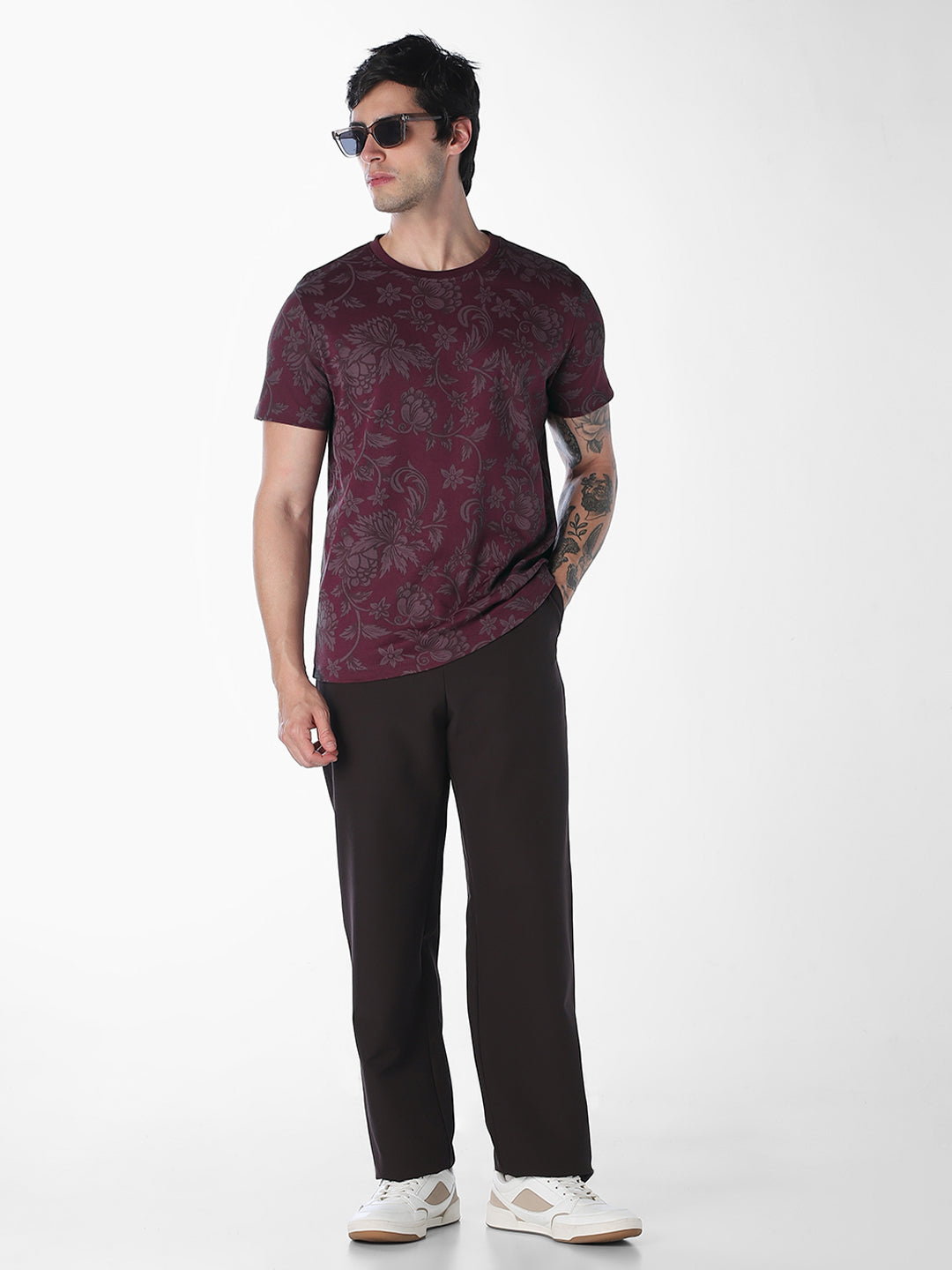 Floral Print Cotton Polo