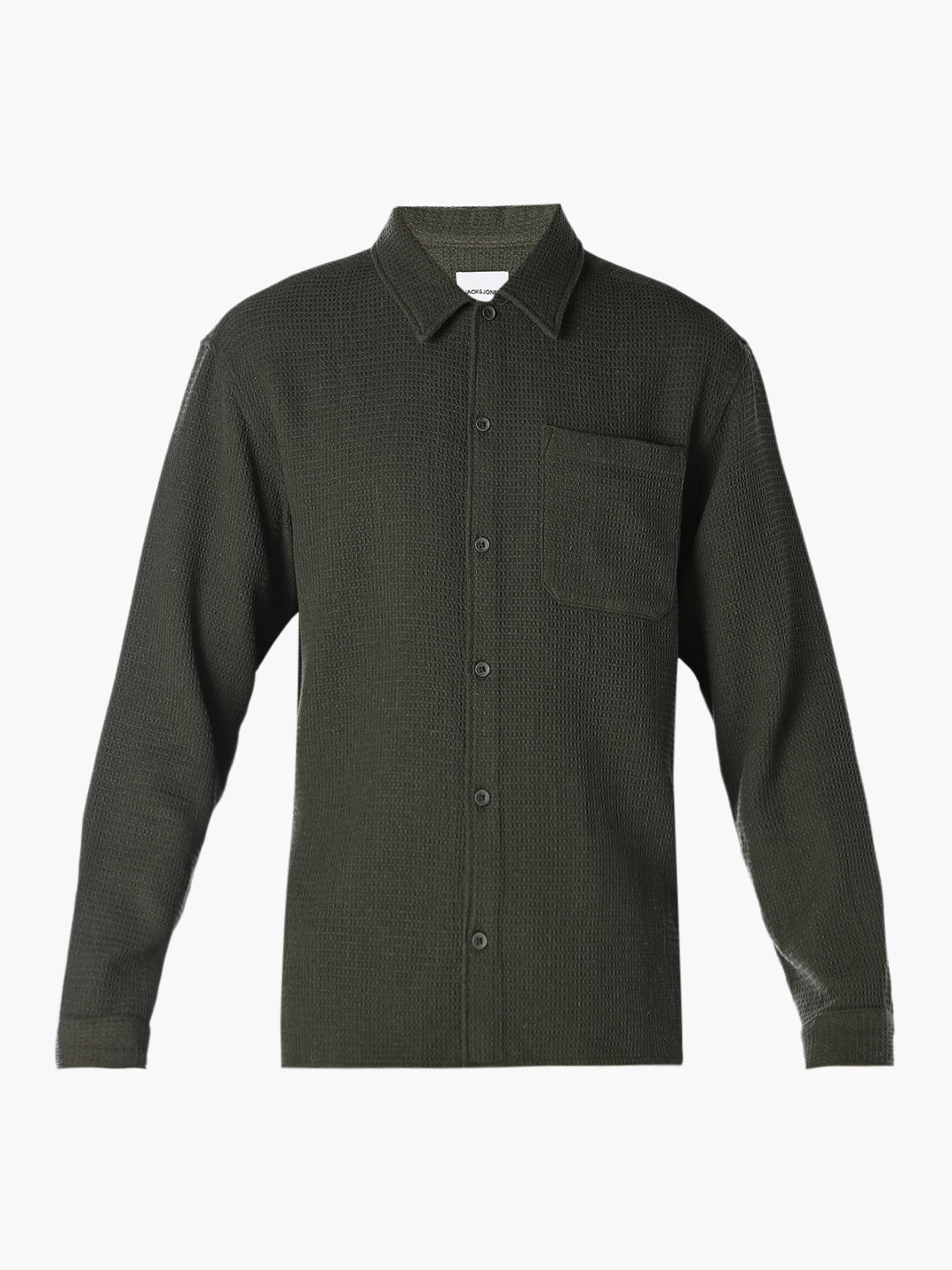 Green Waffle Twill Shirt