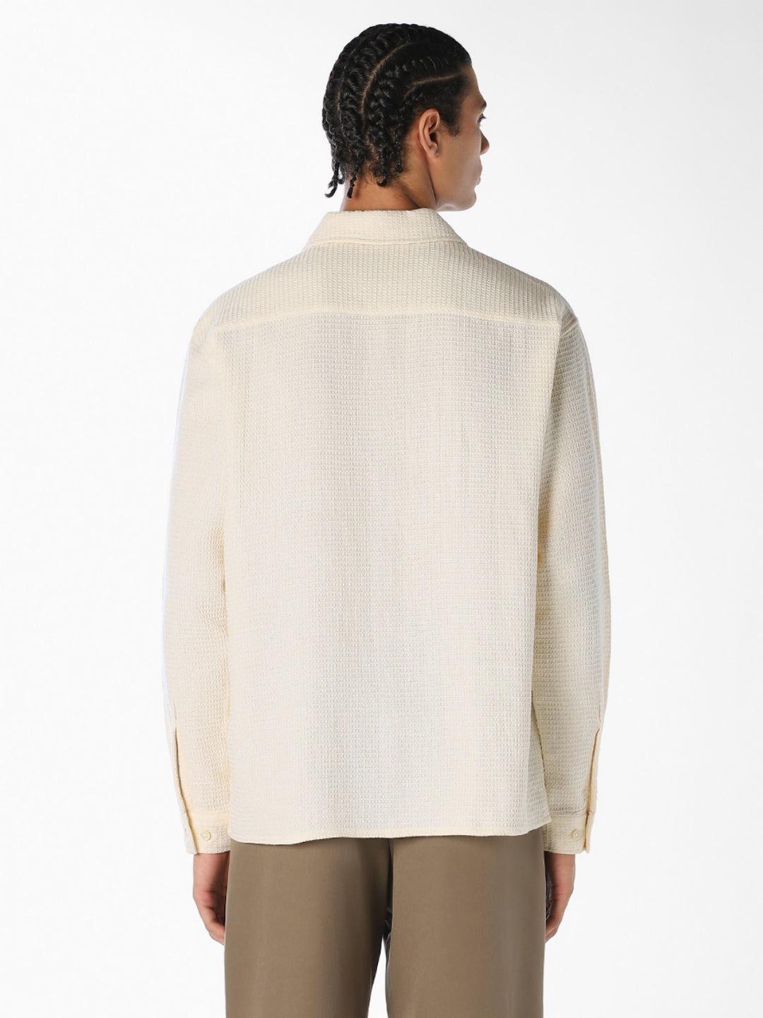 Beige Waffle Twill Shirt