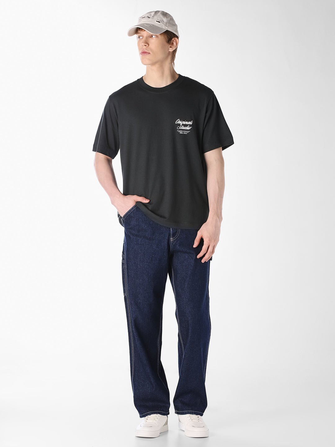 Dark Blue Loose Fit Jeans