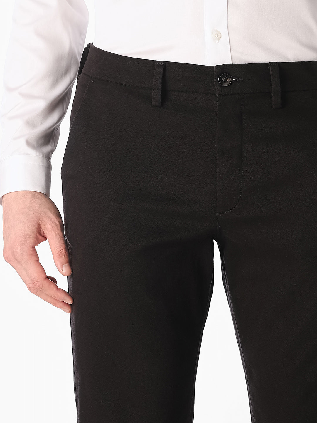 Black 4 Pocket Regular Fit Chino