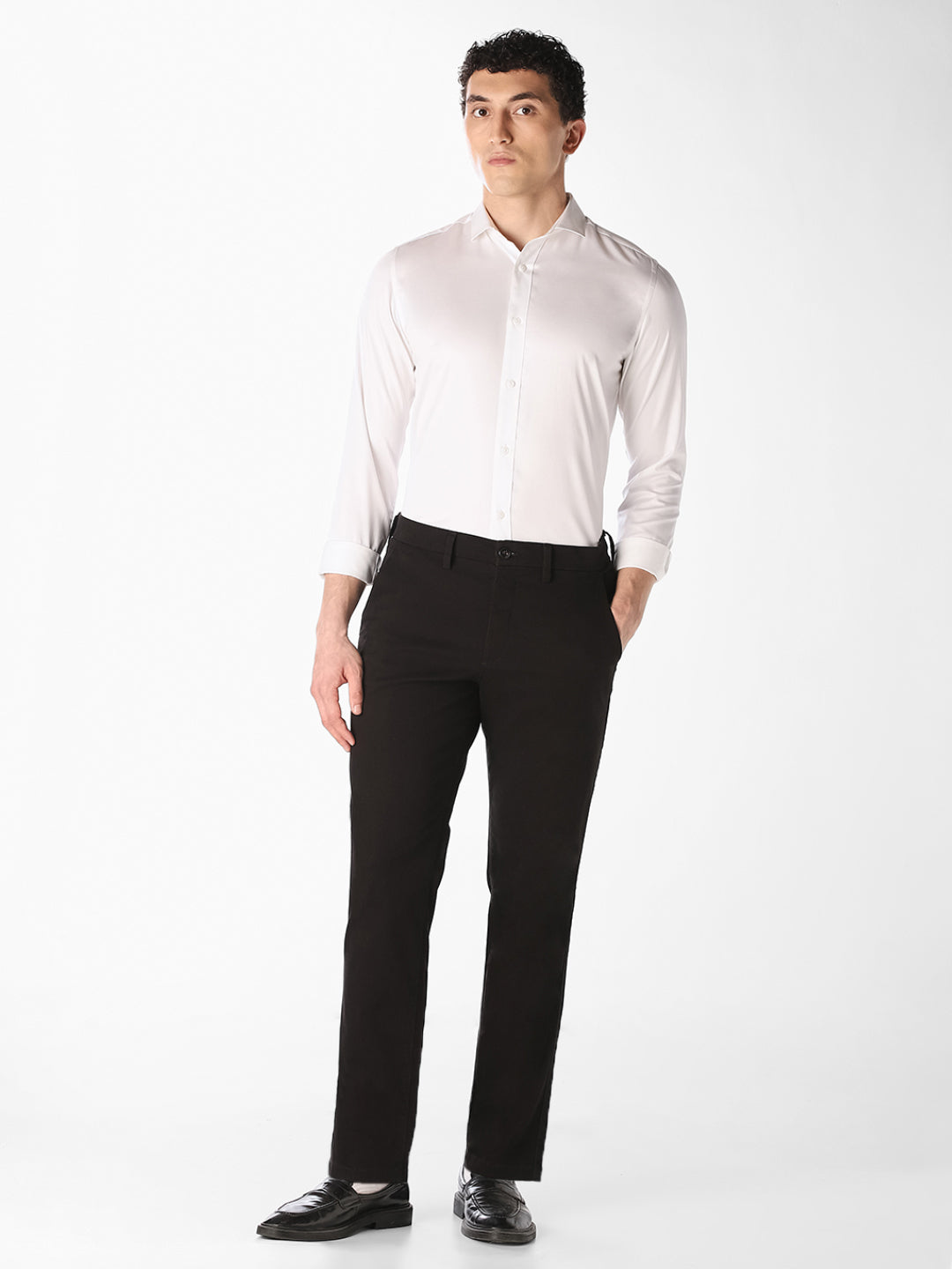 Black 4 Pocket Regular Fit Chino