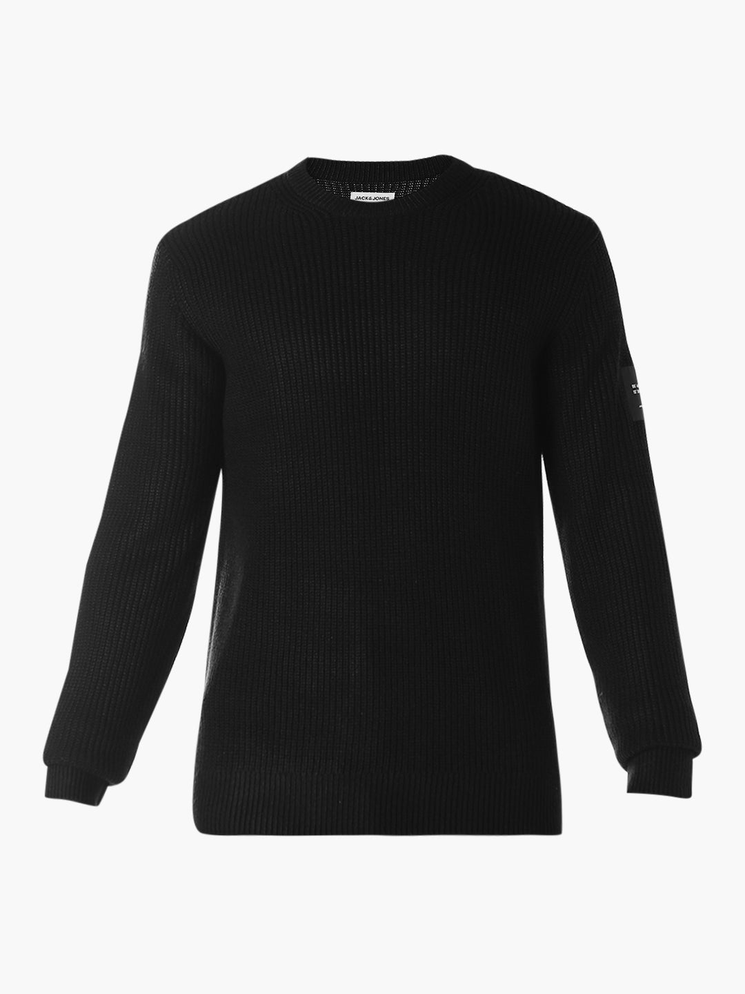 Black Jacquard Regular Fit T-shirt