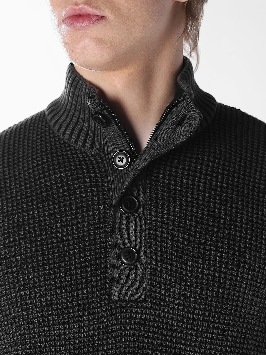Black High neck Pullover