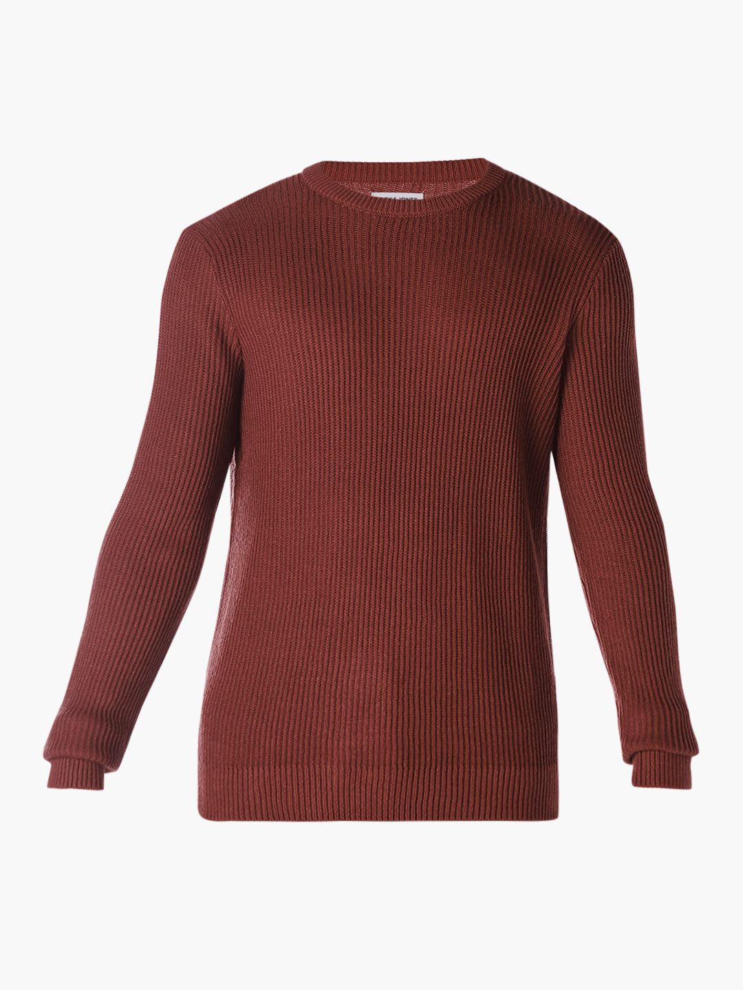 Brown Jacquard Regular Fit T-shirt