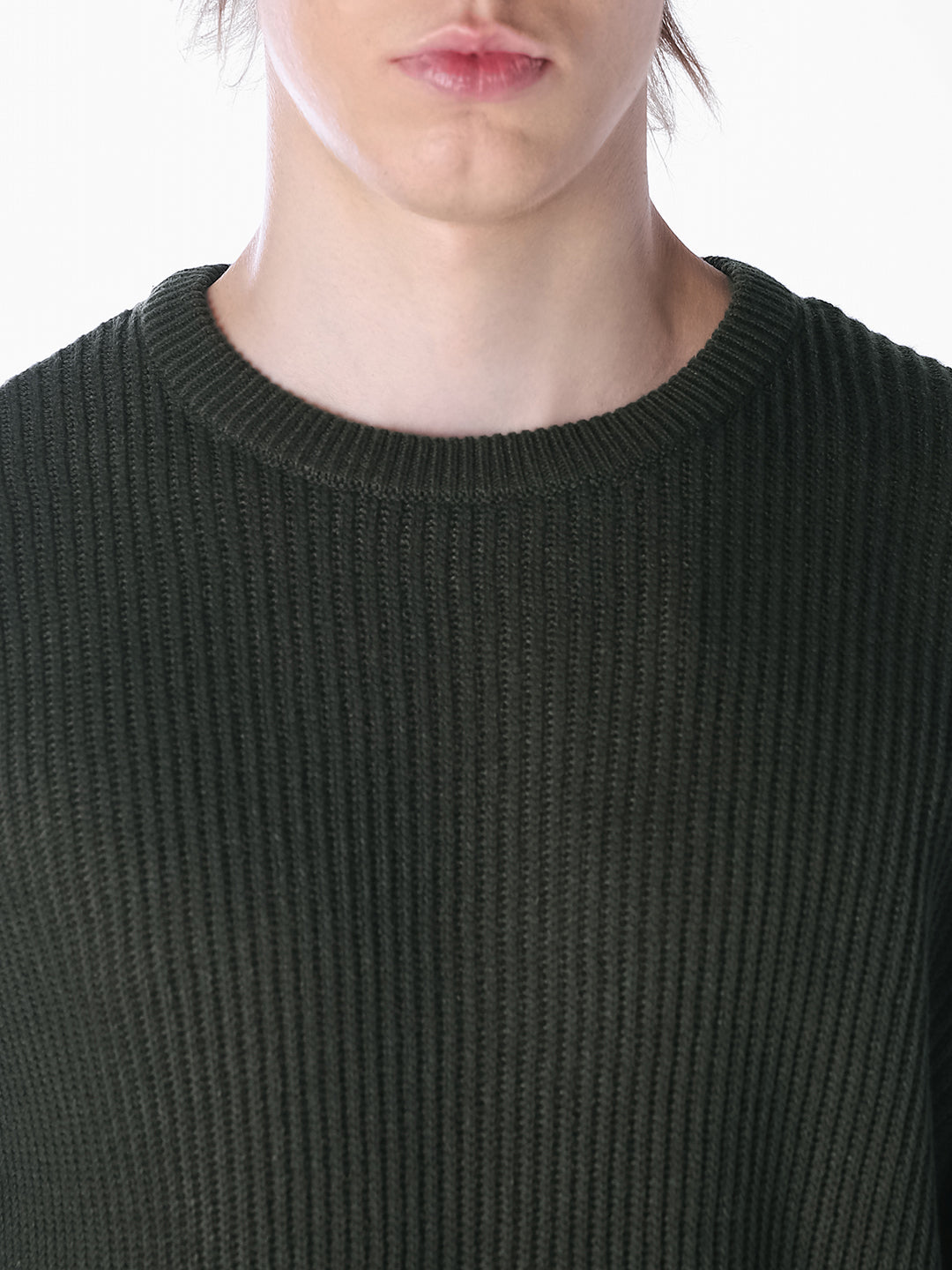 Green Jacquard Regular Fit T-shirt