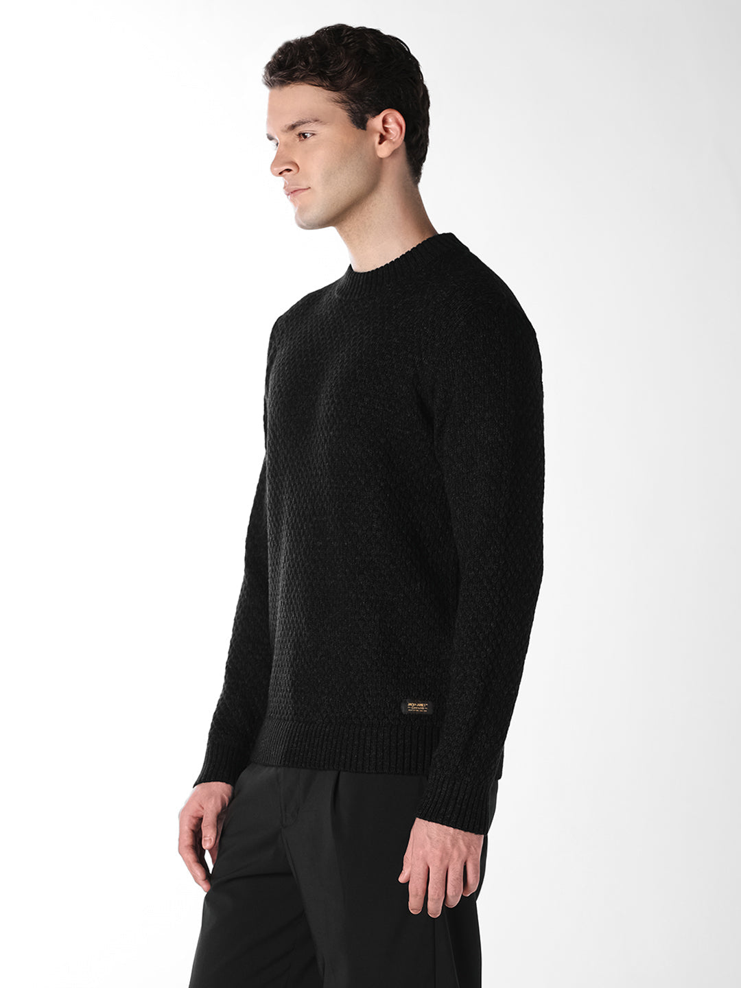 Dark Grey Textured Pullover