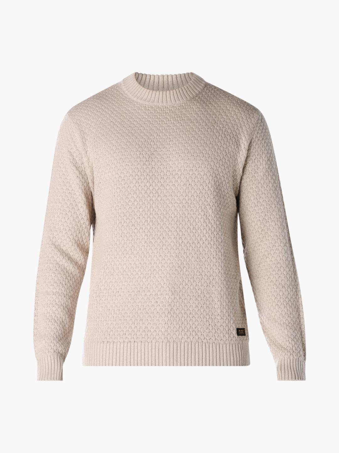 Beige Textured Pullover