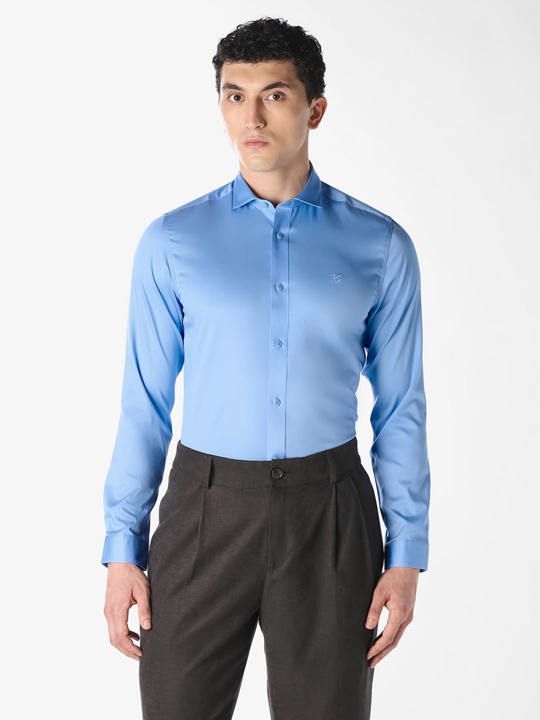 Blue Slim Fit Formal Shirt
