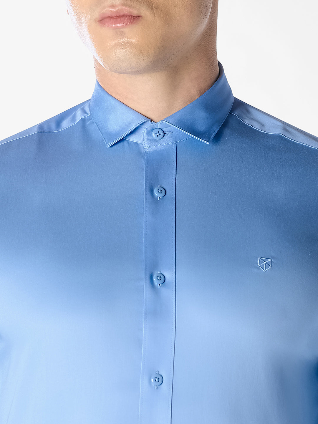 Blue Slim Fit Formal Shirt