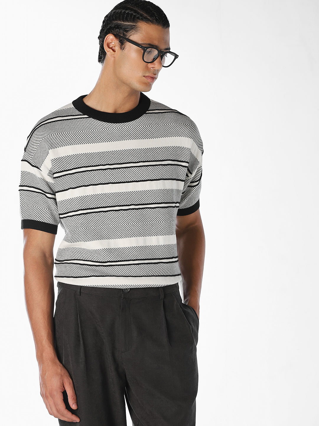 Striped Crew Neck Pullover