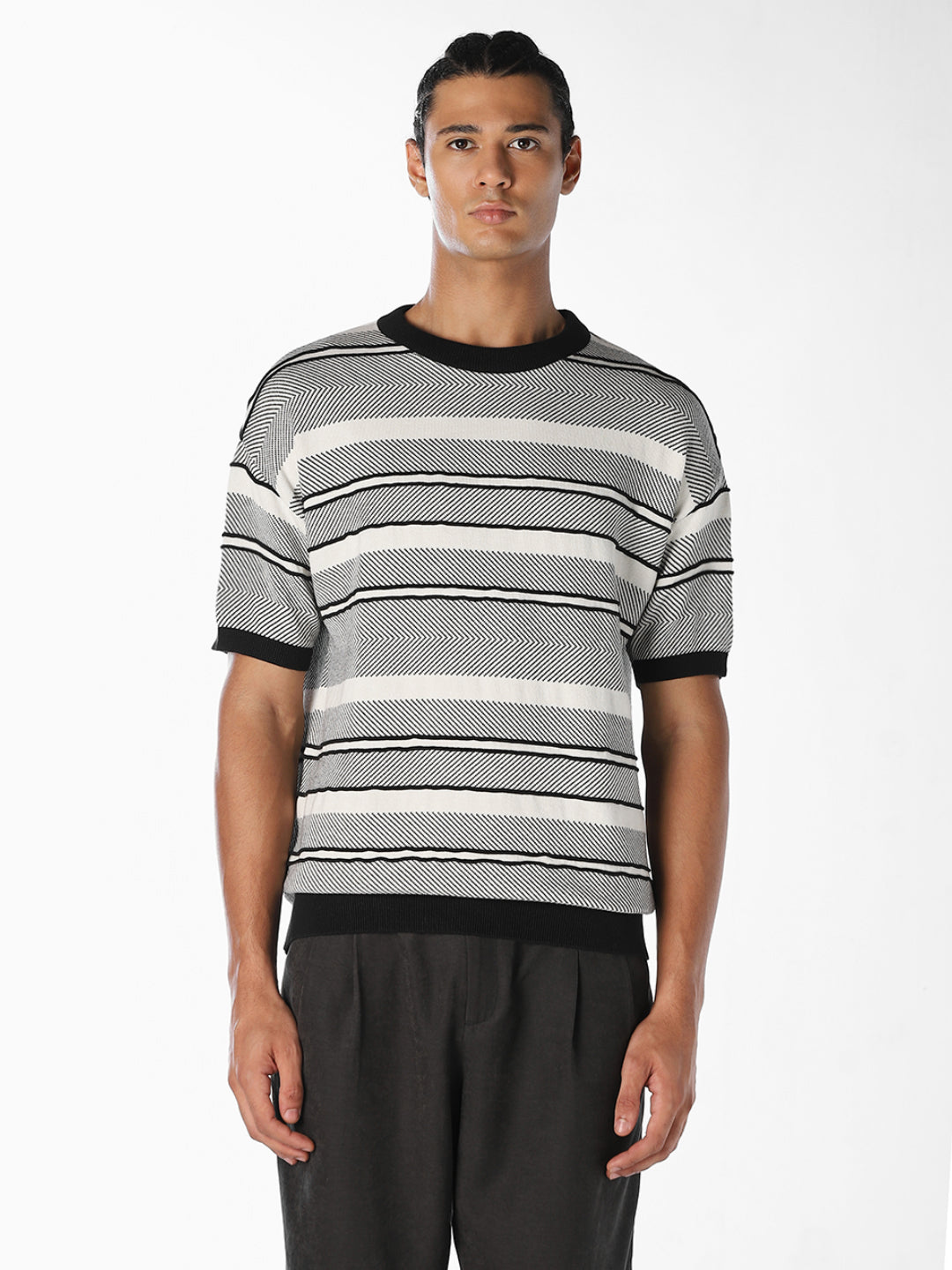 Striped Crew Neck Pullover