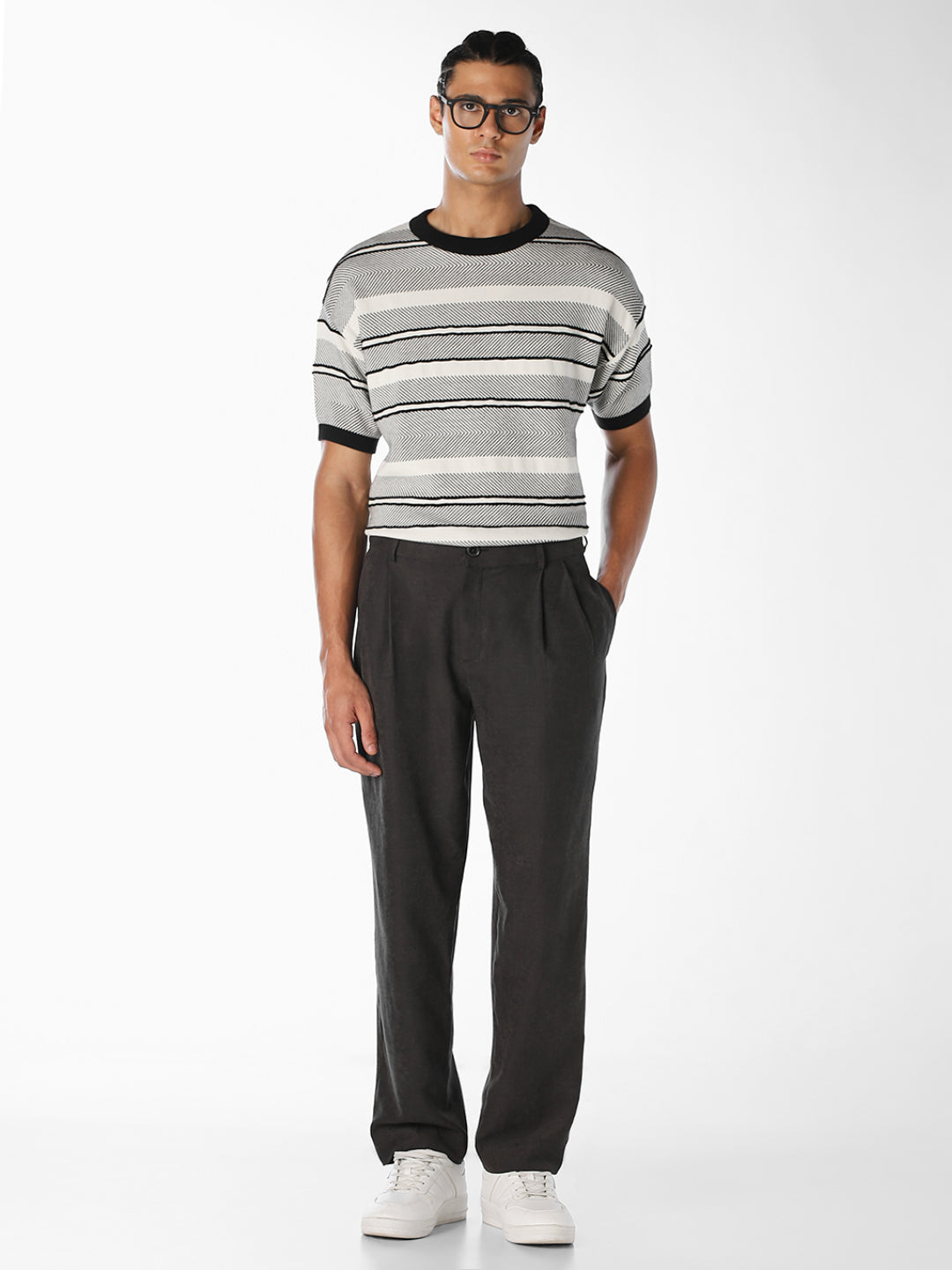 Striped Crew Neck Pullover