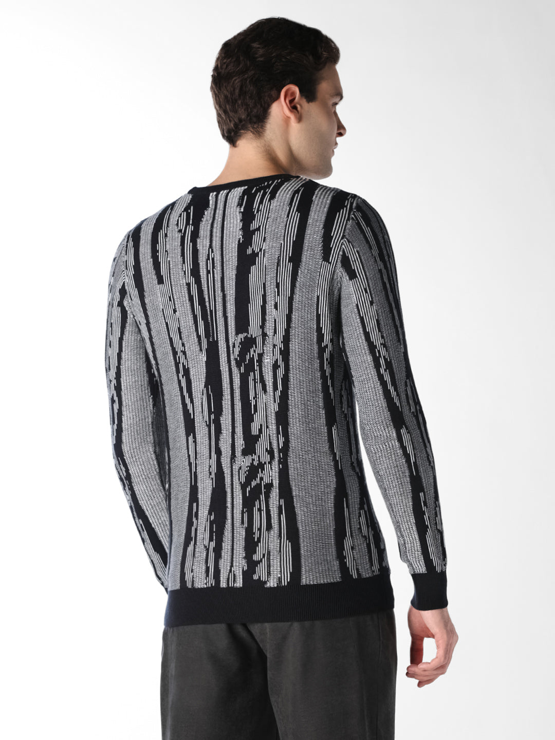 Black Printed Sweater