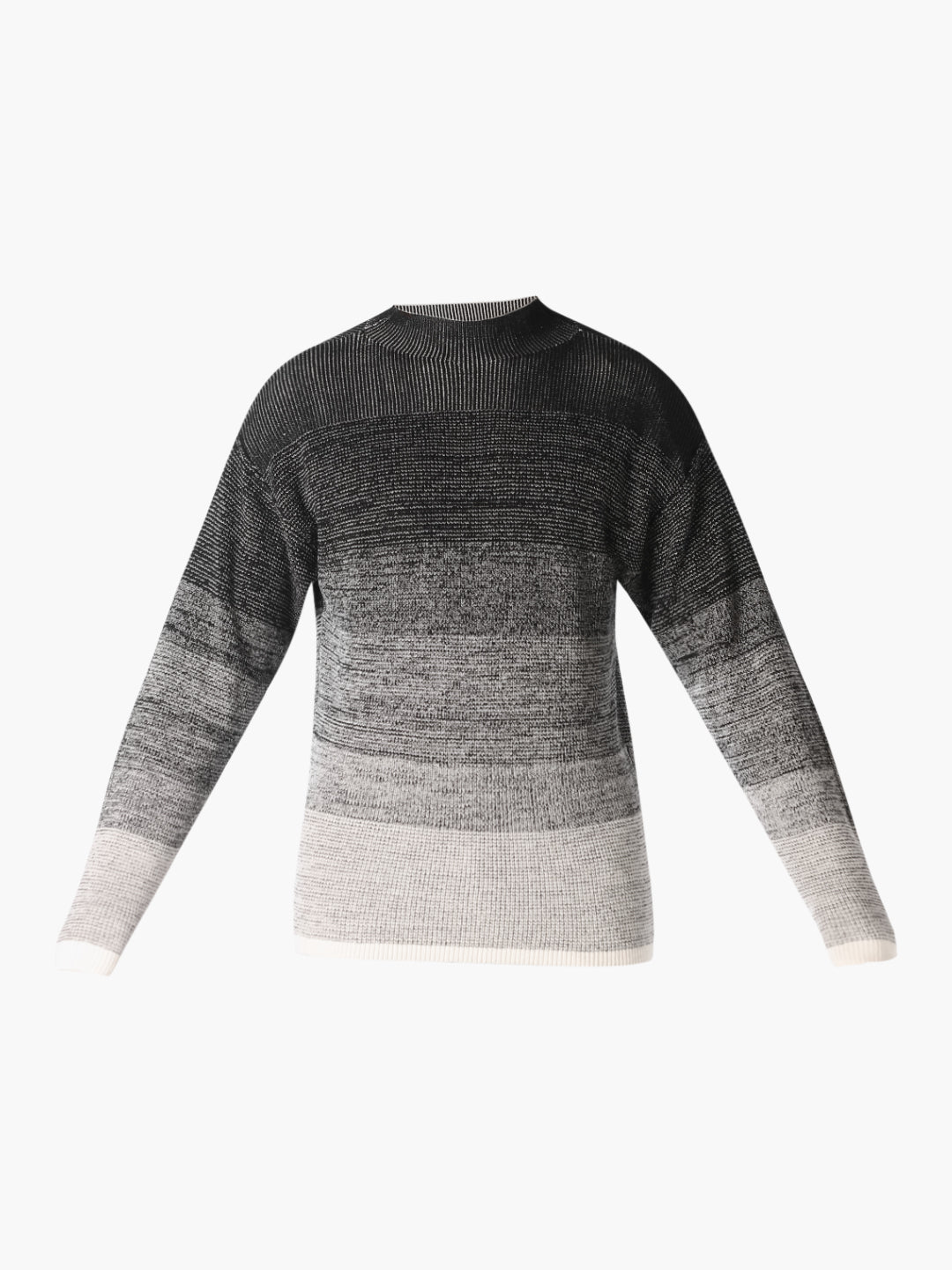 Black Striped Knitted Pullover