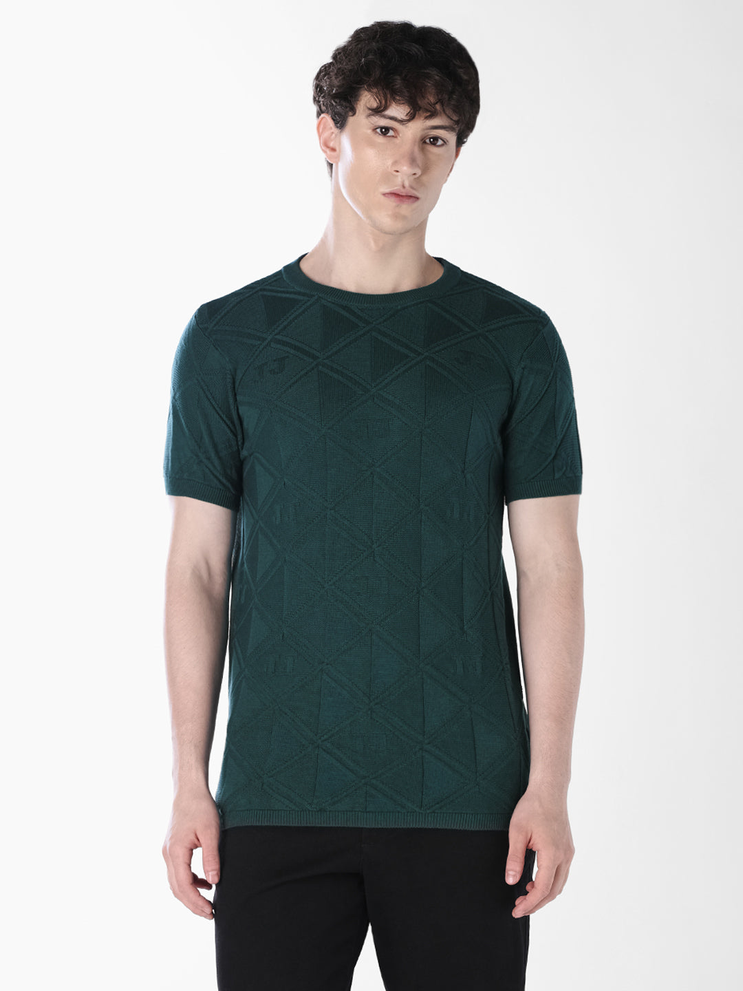 Dark Green Knitted T-shirt