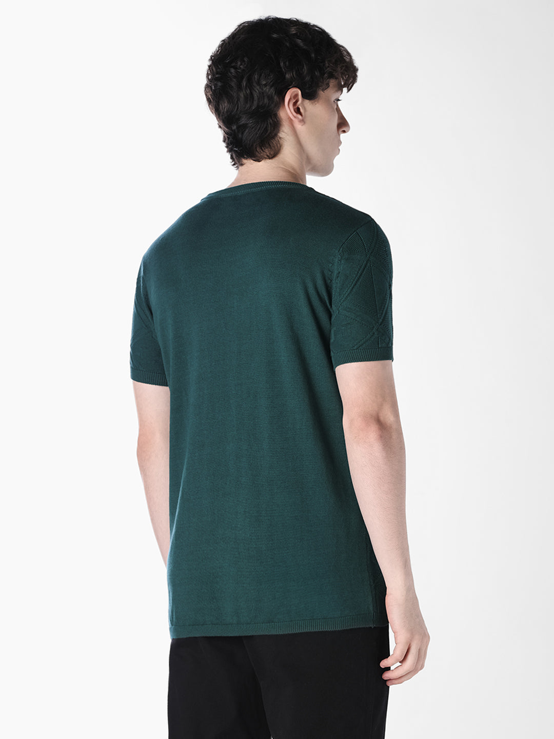 Dark Green Knitted T-shirt