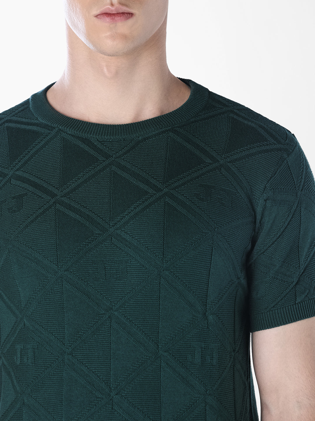 Dark Green Knitted T-shirt