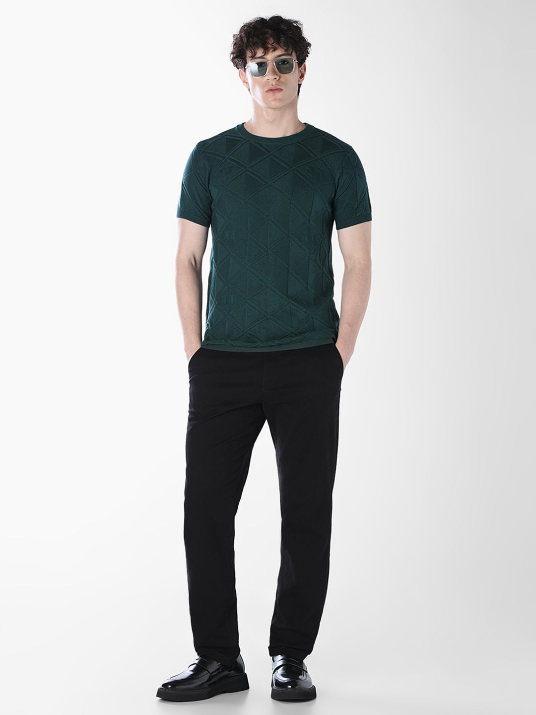Dark Green Knitted T-shirt