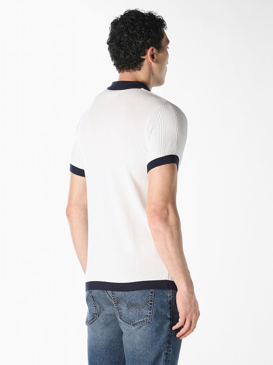 Contrast Tipping Knitted Polo