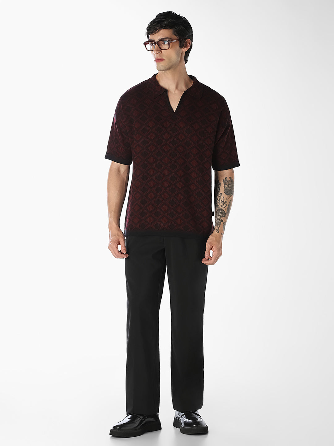 Printed Cotton Knitted Polo