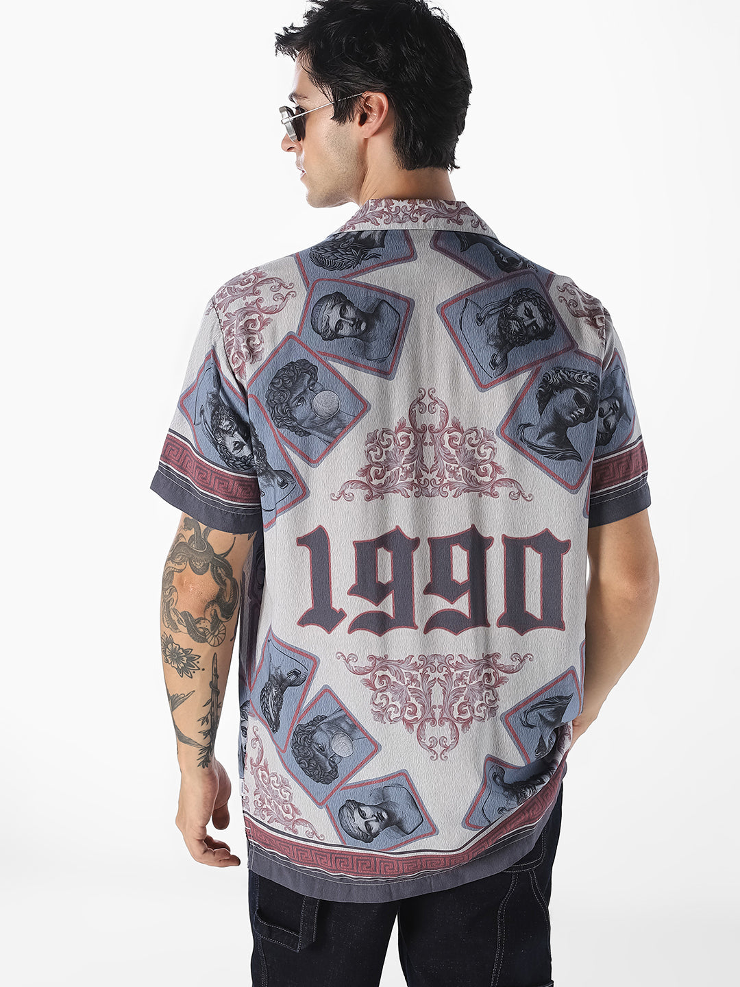 Artwork Print Resort Shirt - S