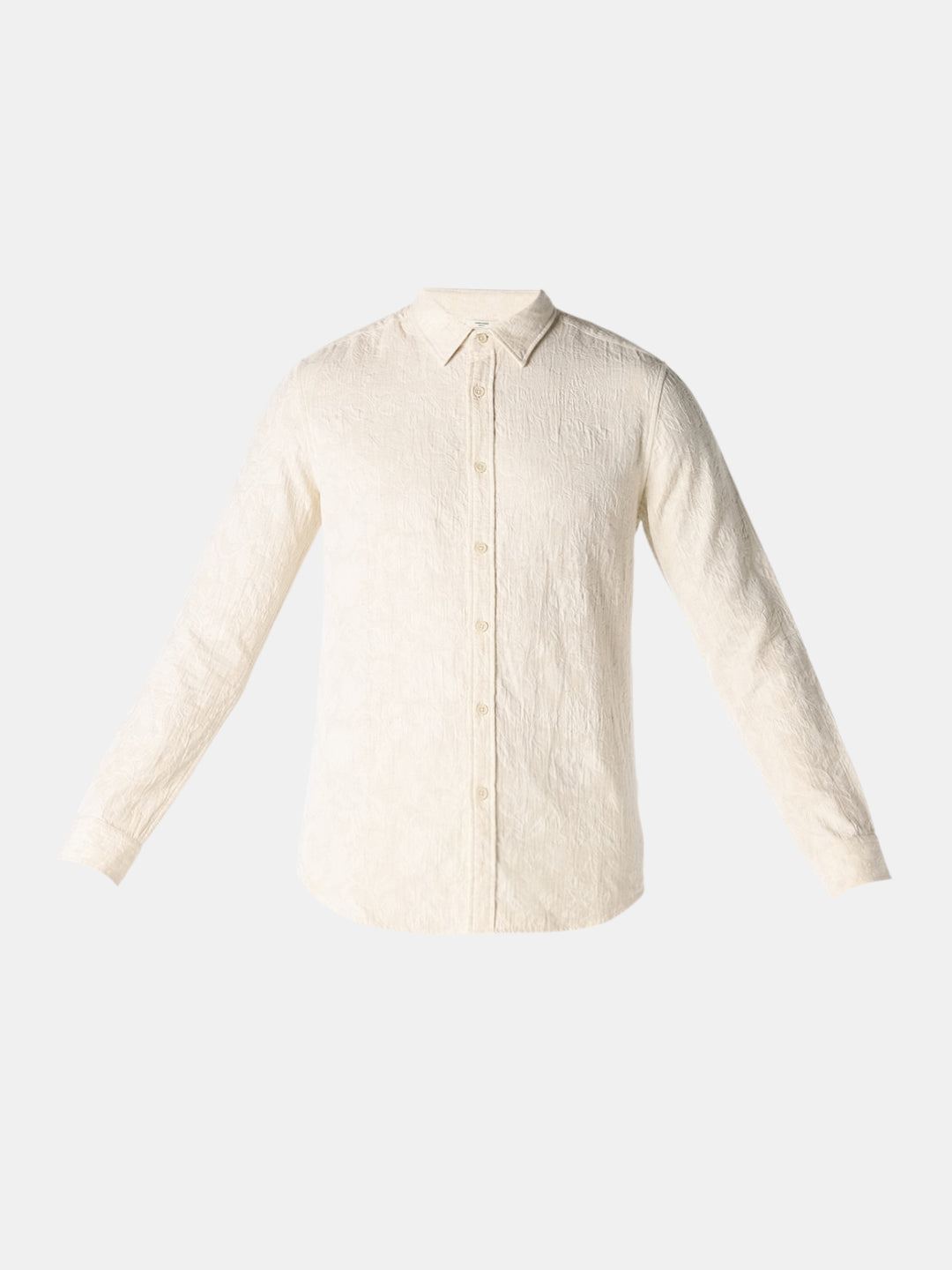 Off-White Textured Dobby Shirt