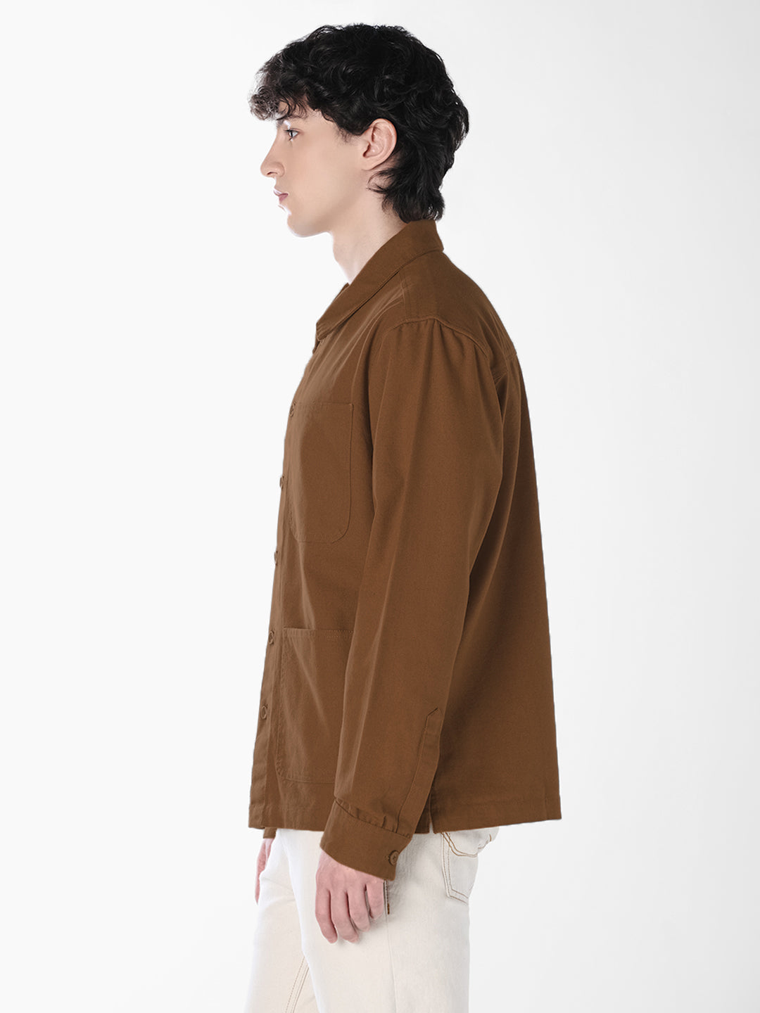Brown Cotton Overshirt