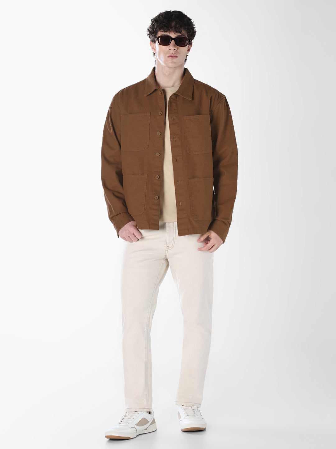 Brown Cotton Overshirt