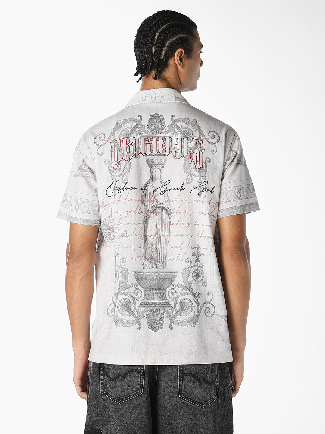 White Printed Resort Shirt
