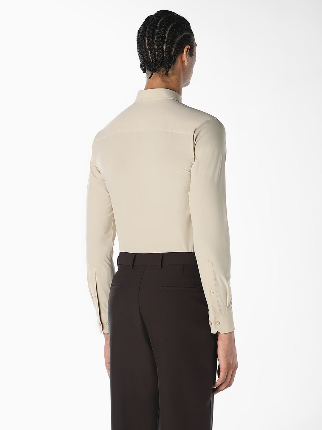 Beige Formal Regular Fit Shirt