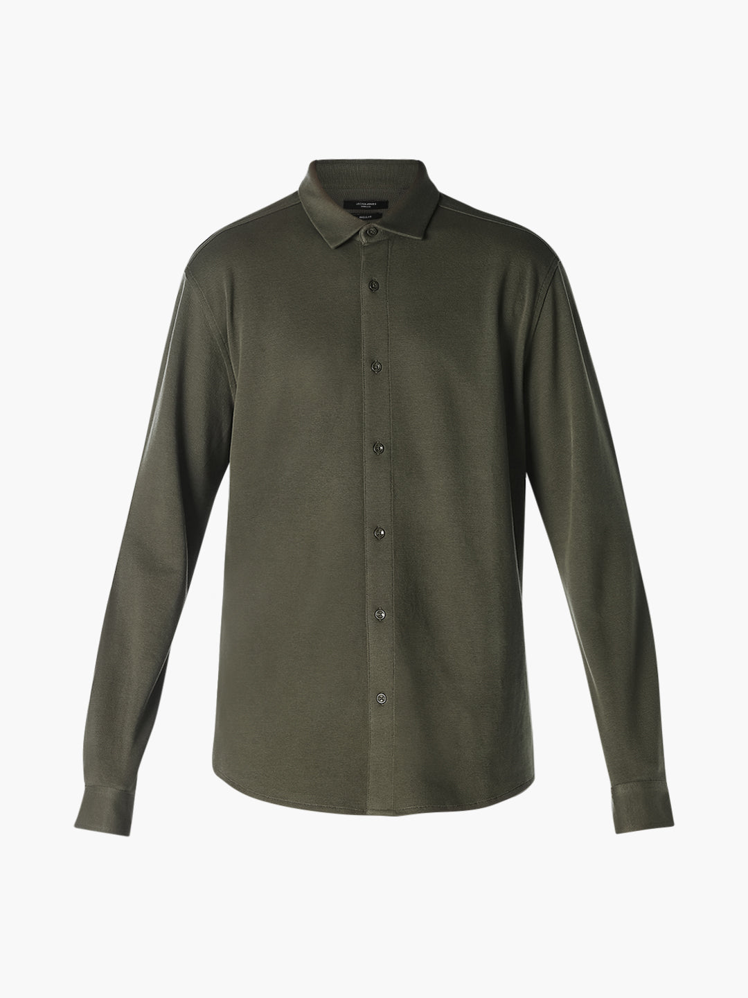 Olive Cotton Formal Shirt