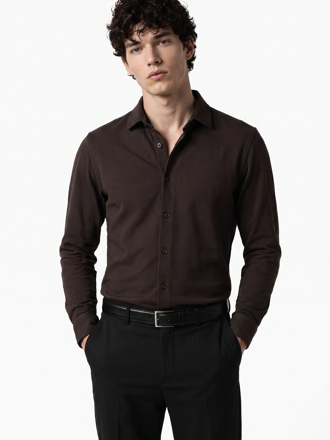 Dark Brown Formal Shirt