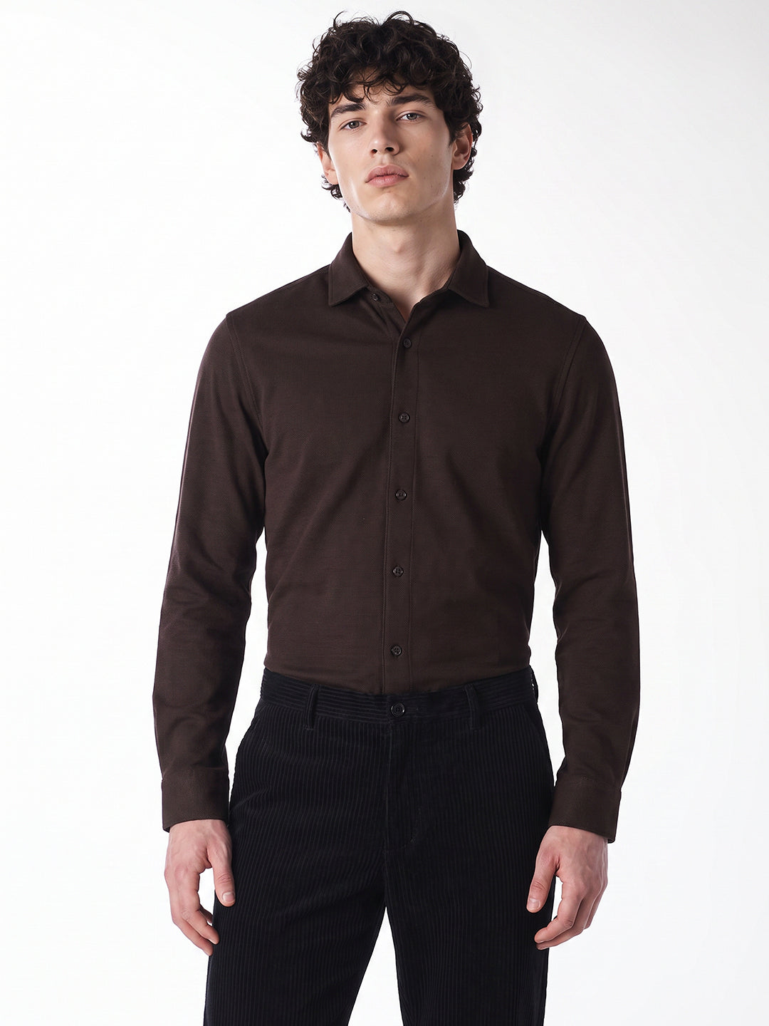 Dark Brown Formal Shirt