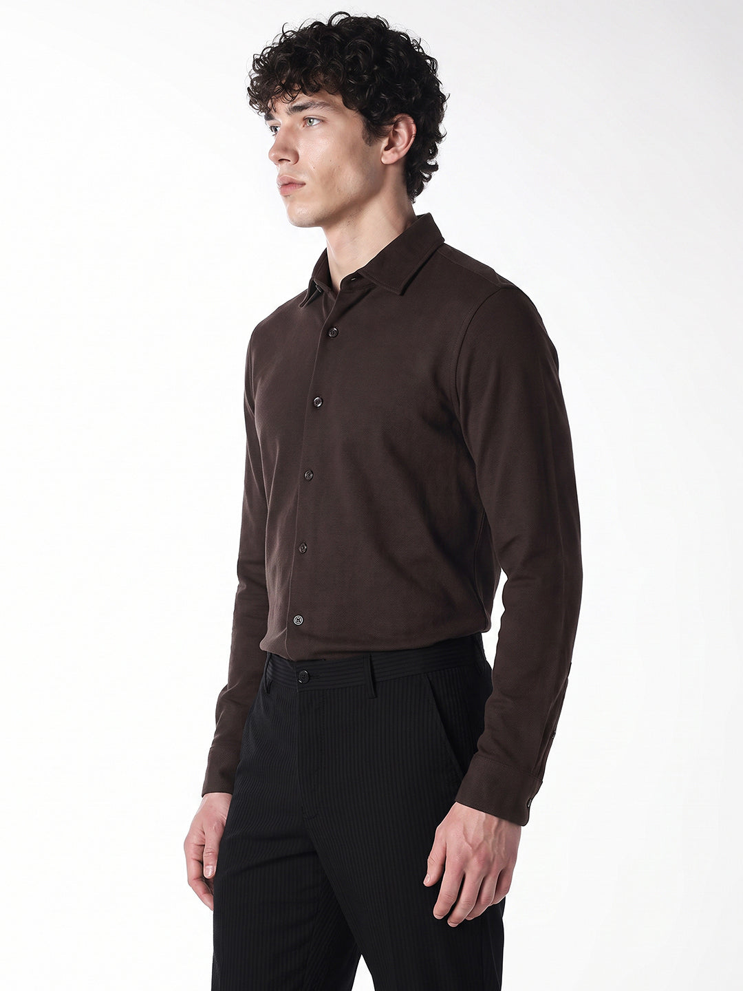 Dark Brown Formal Shirt
