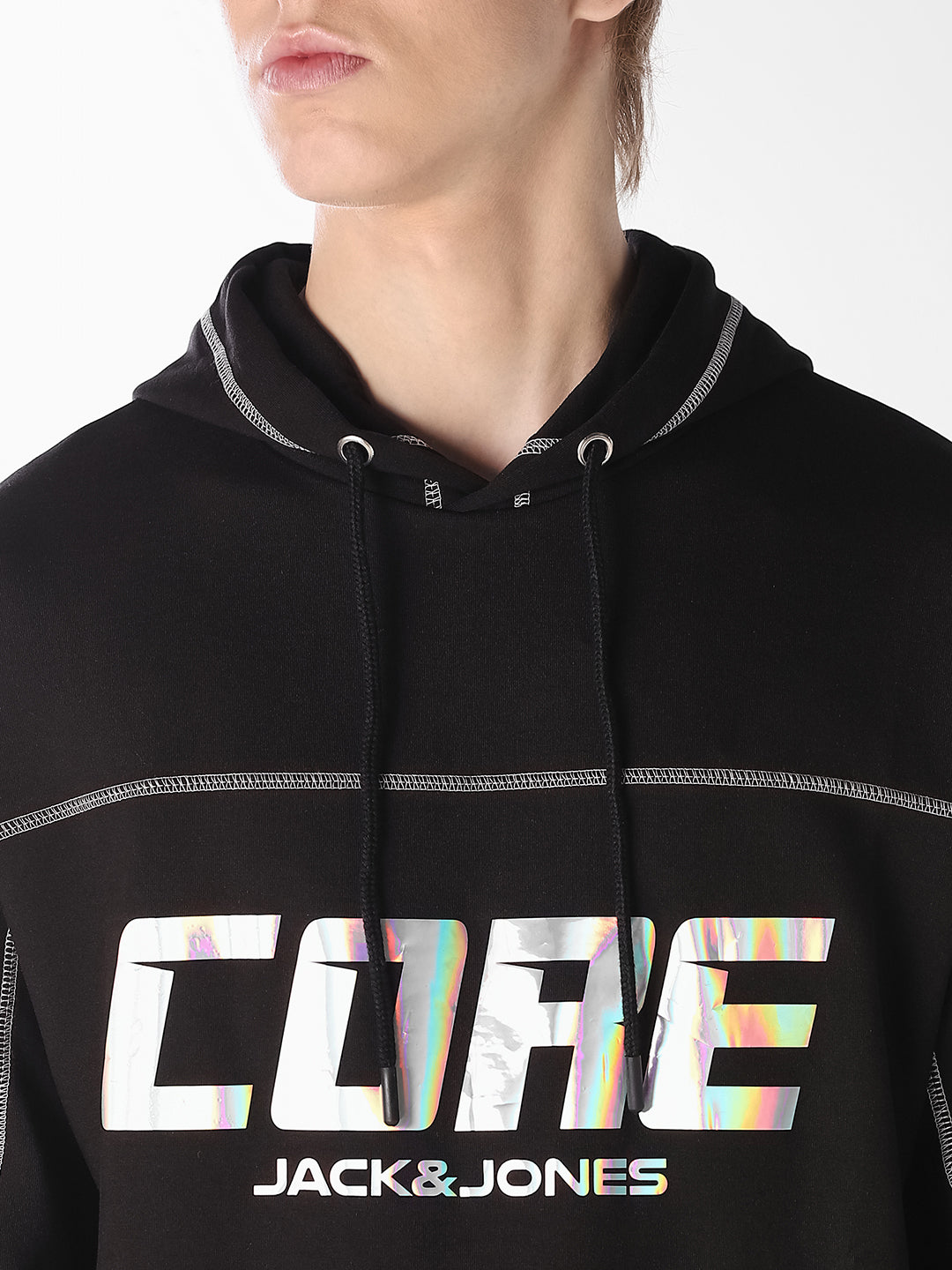 Drop Shoulder Printed Hoodie