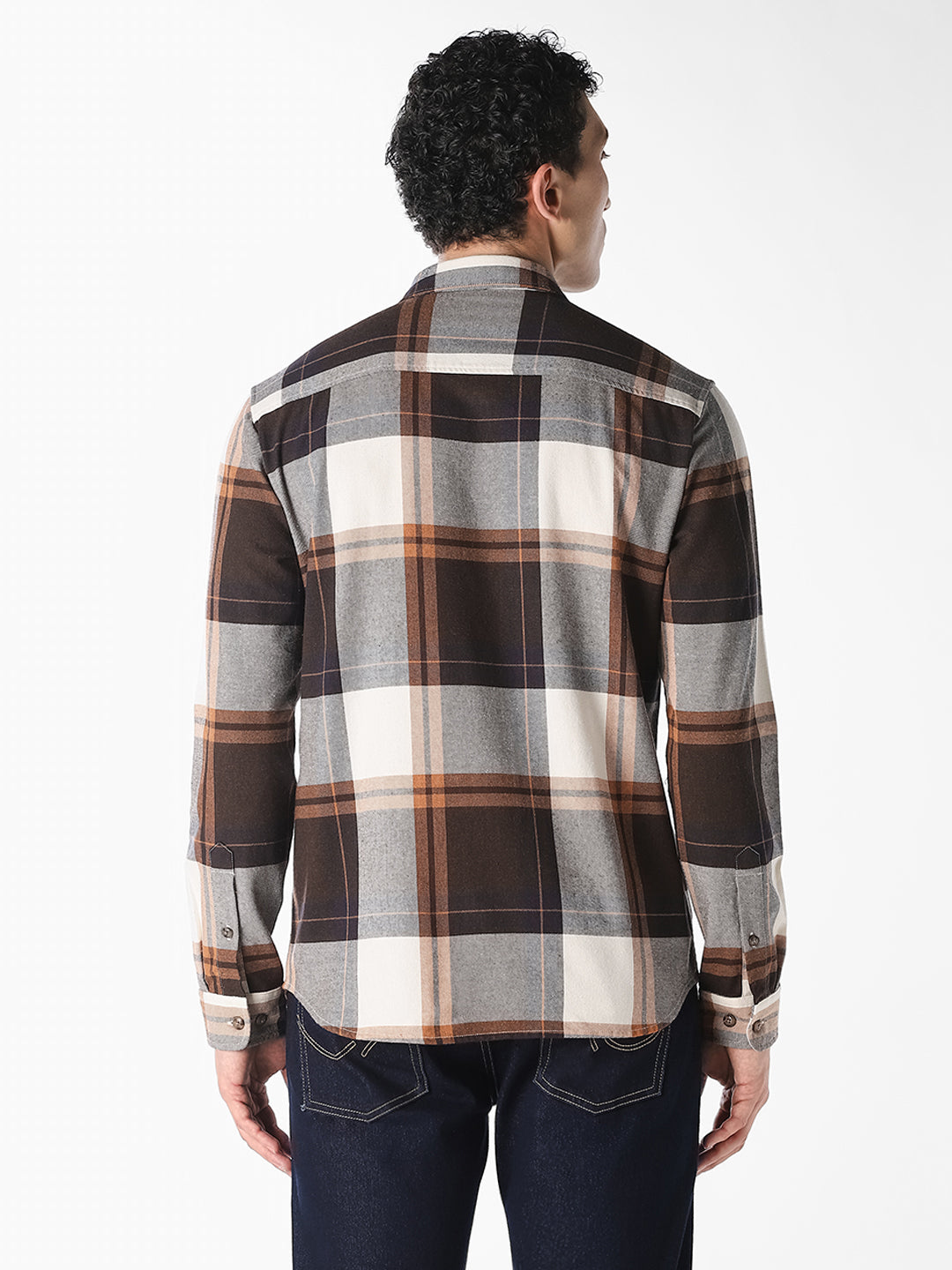 Brown Checked Shirt