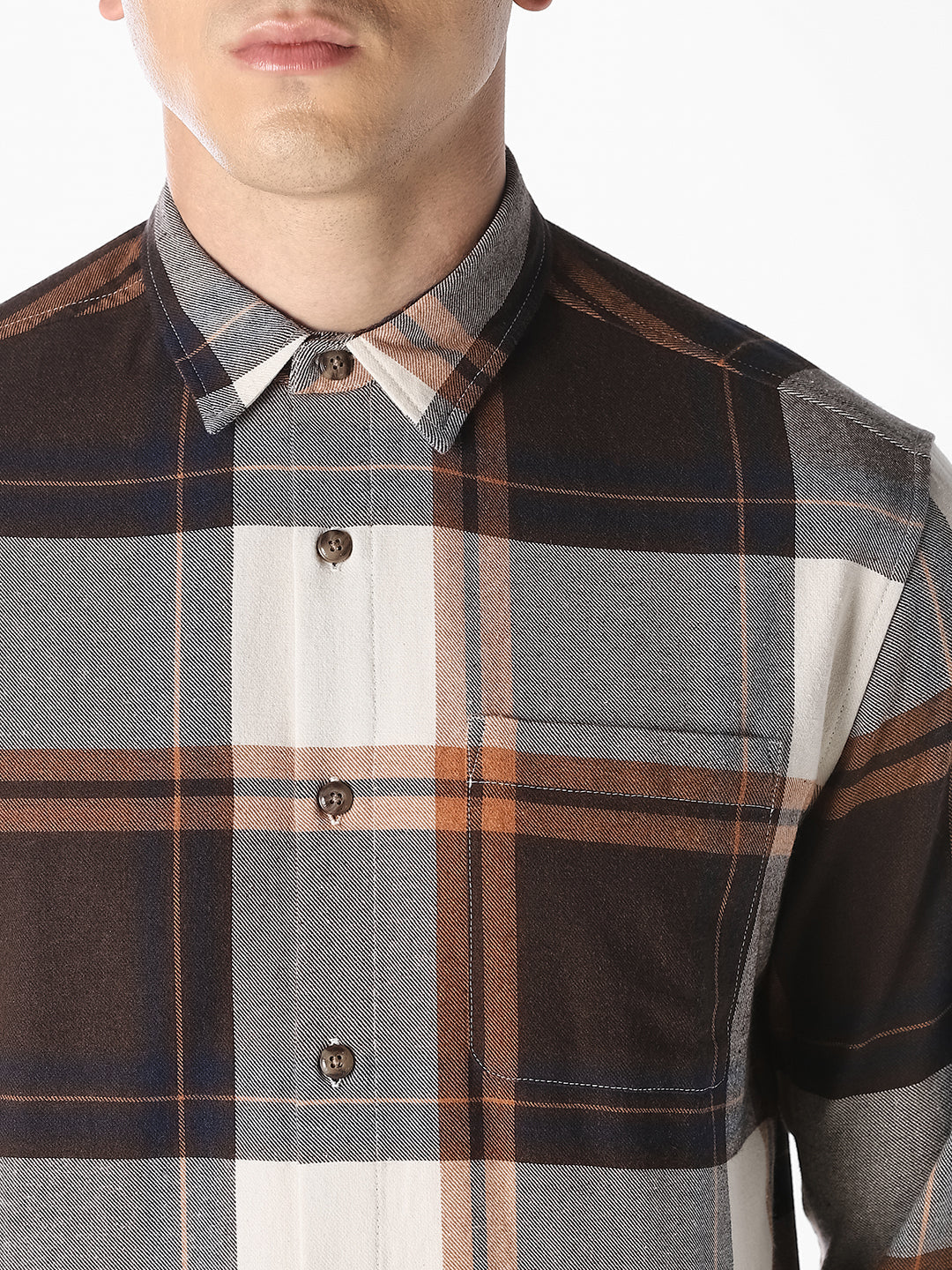 Brown Checked Shirt
