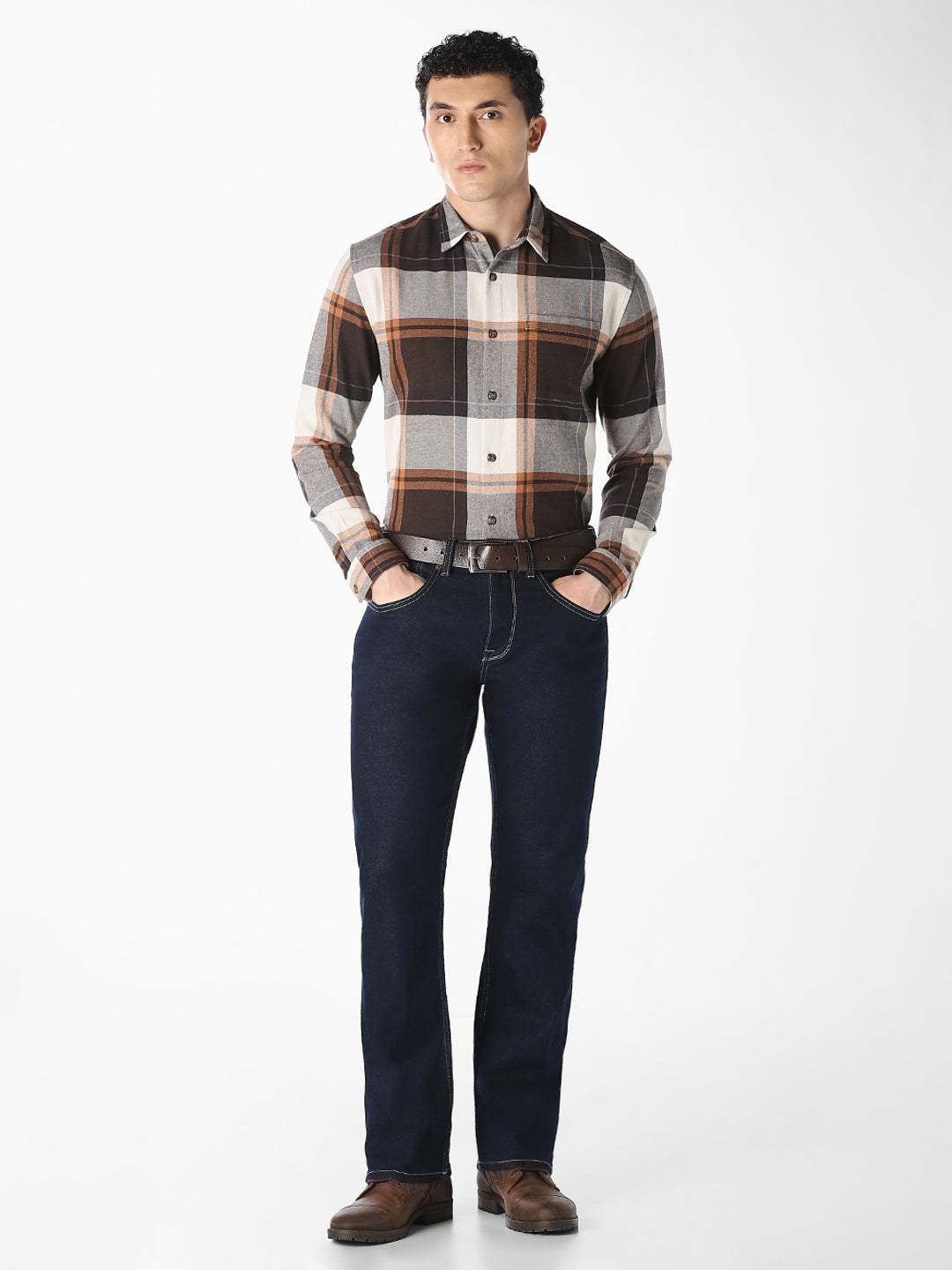 Brown Checked Shirt