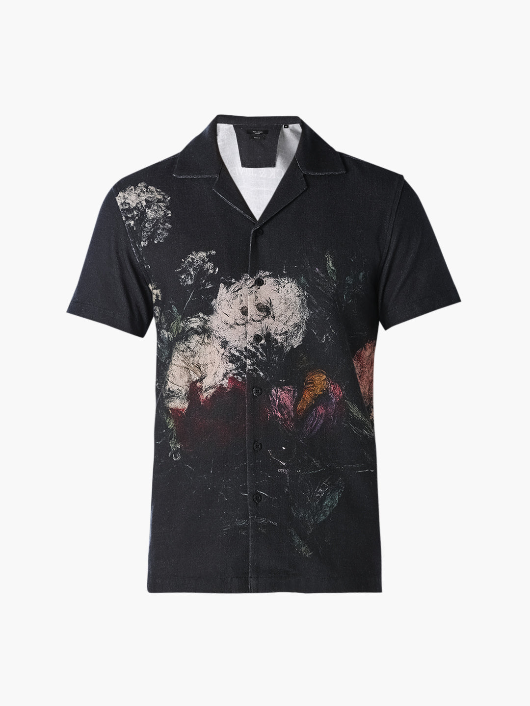 Black Printed Oversized Shirt