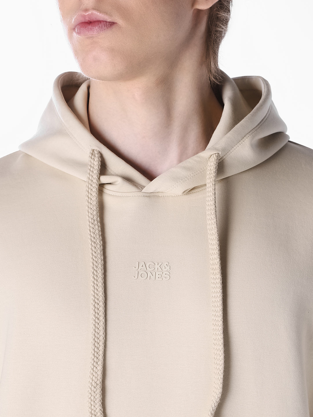 White Solid Regular Fit Pullover