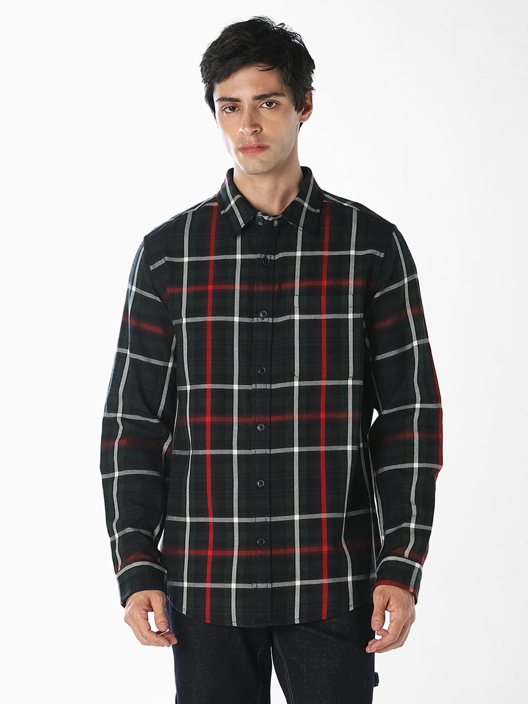 Check Cotton Full Sleeves Shirt